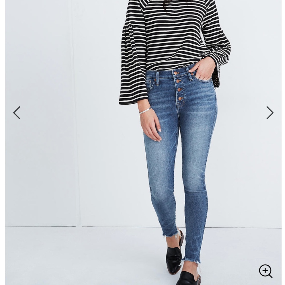 NWT Madewell 10" High-Rise Skinny Jeans 25
